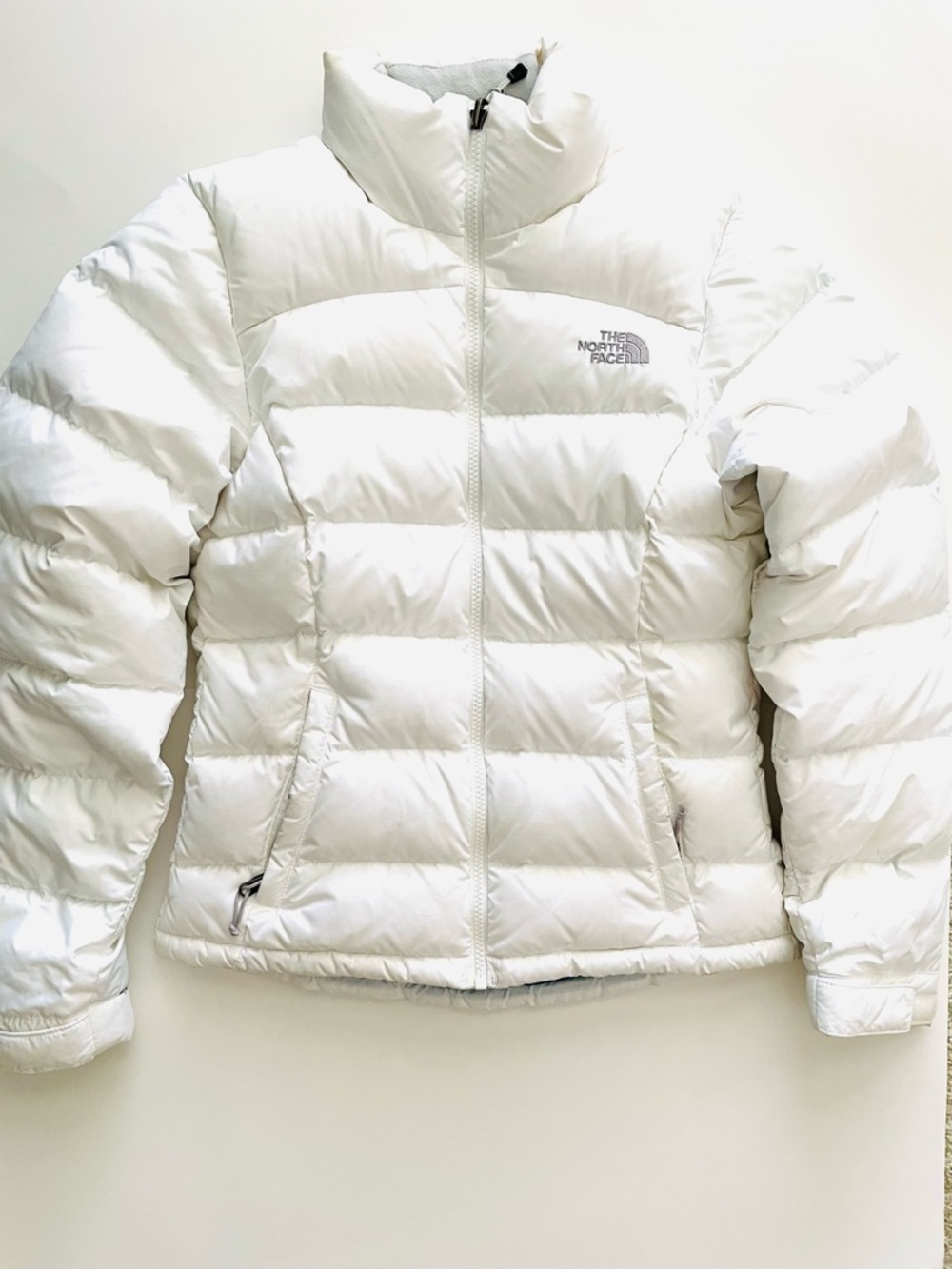 The North Face Women's White Down Nuptse Puffer Jacket Size XS